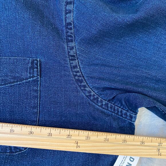 Old Navy Everyday Denim Shirt Men XL Blue Button Up Long Sleeve Regular Fit NWT - Picture 7 of 9